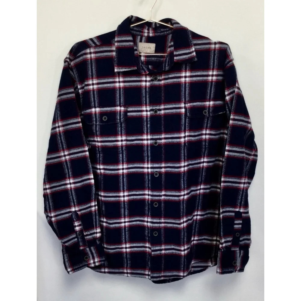 Men's Vintage Jachs Plaid Shirt 2XL Blue Red